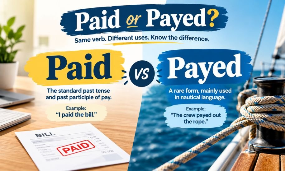 Paid or Payed